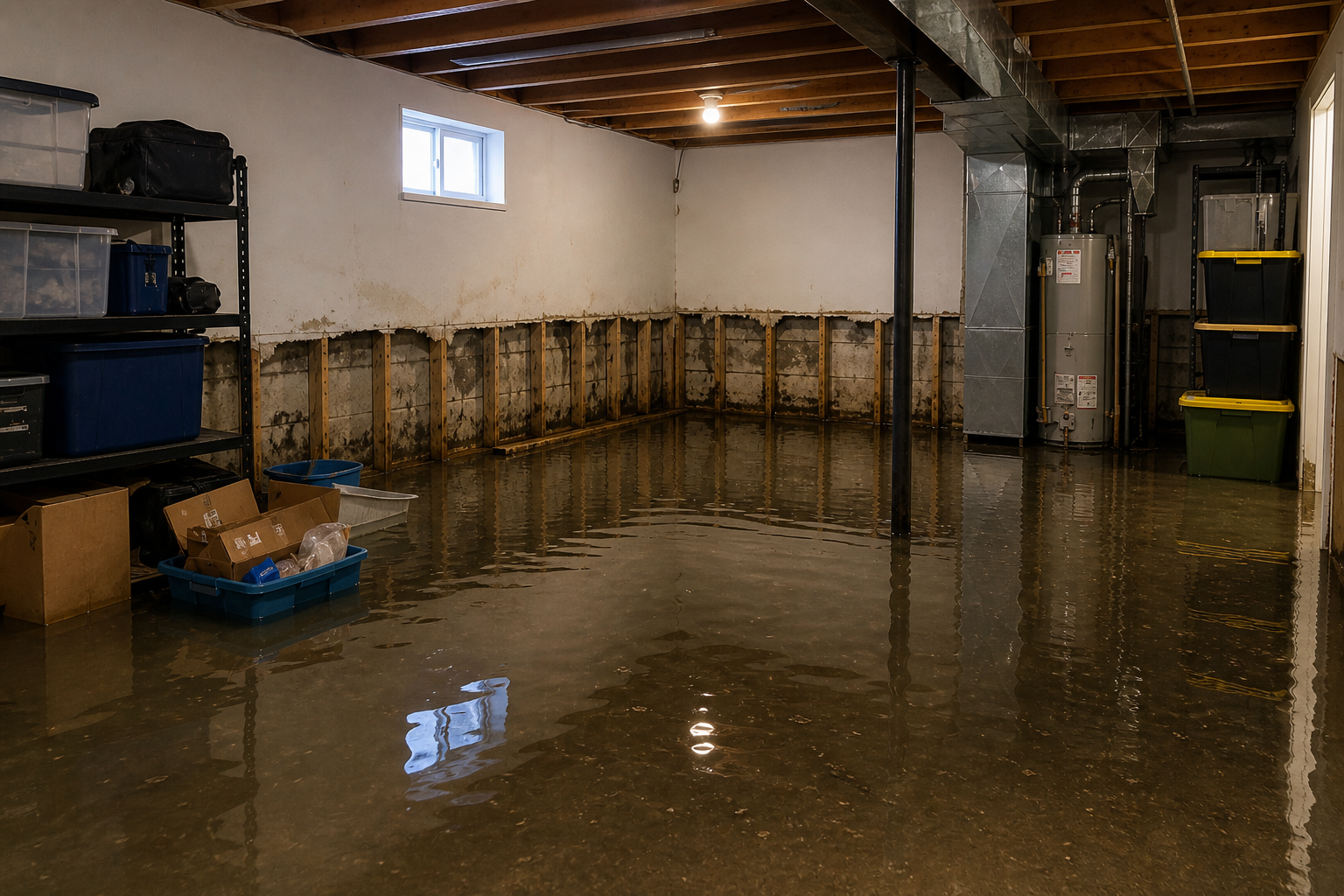 Before — Basement Flood · Houston, TX